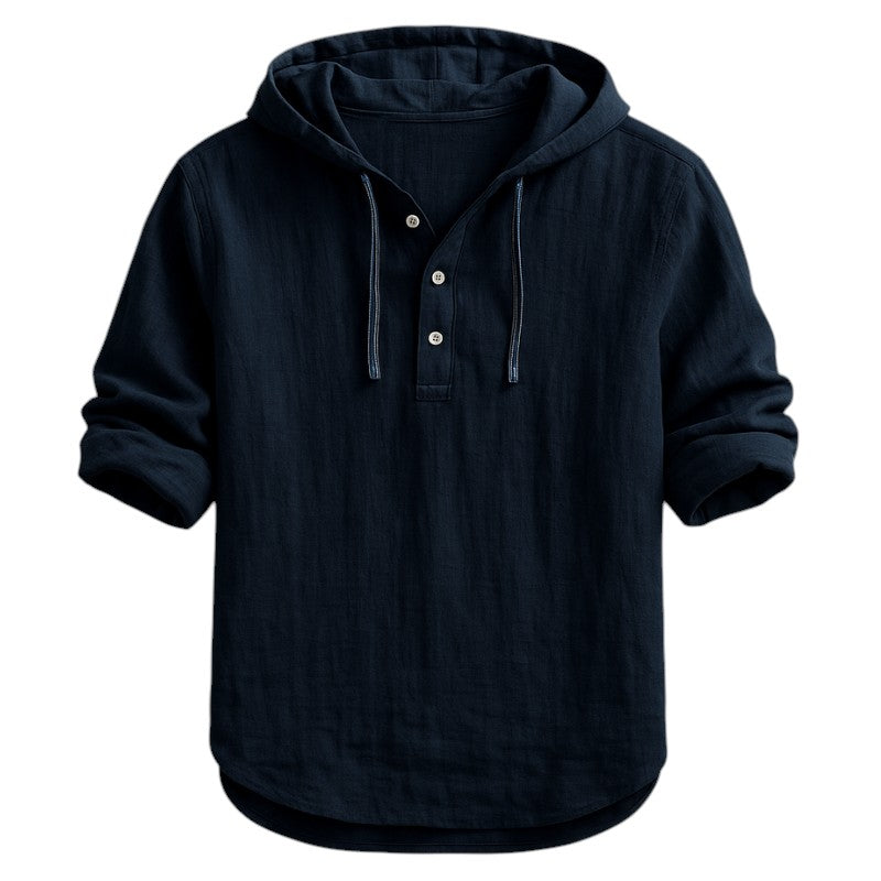 Jay – Lichtgewicht Heren Hoodie van Katoen-Linnen