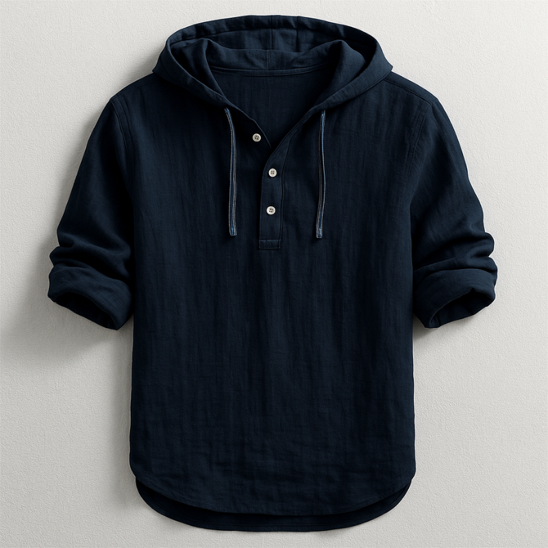 Jay – Lichtgewicht Heren Hoodie van Katoen-Linnen