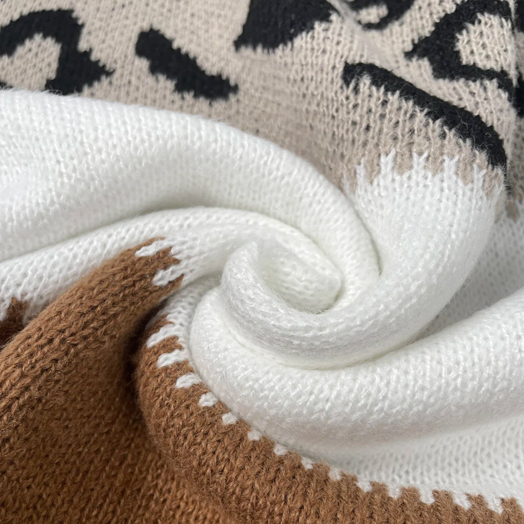 Isabella – Luipaardprint Vrouwen Cozy Trui