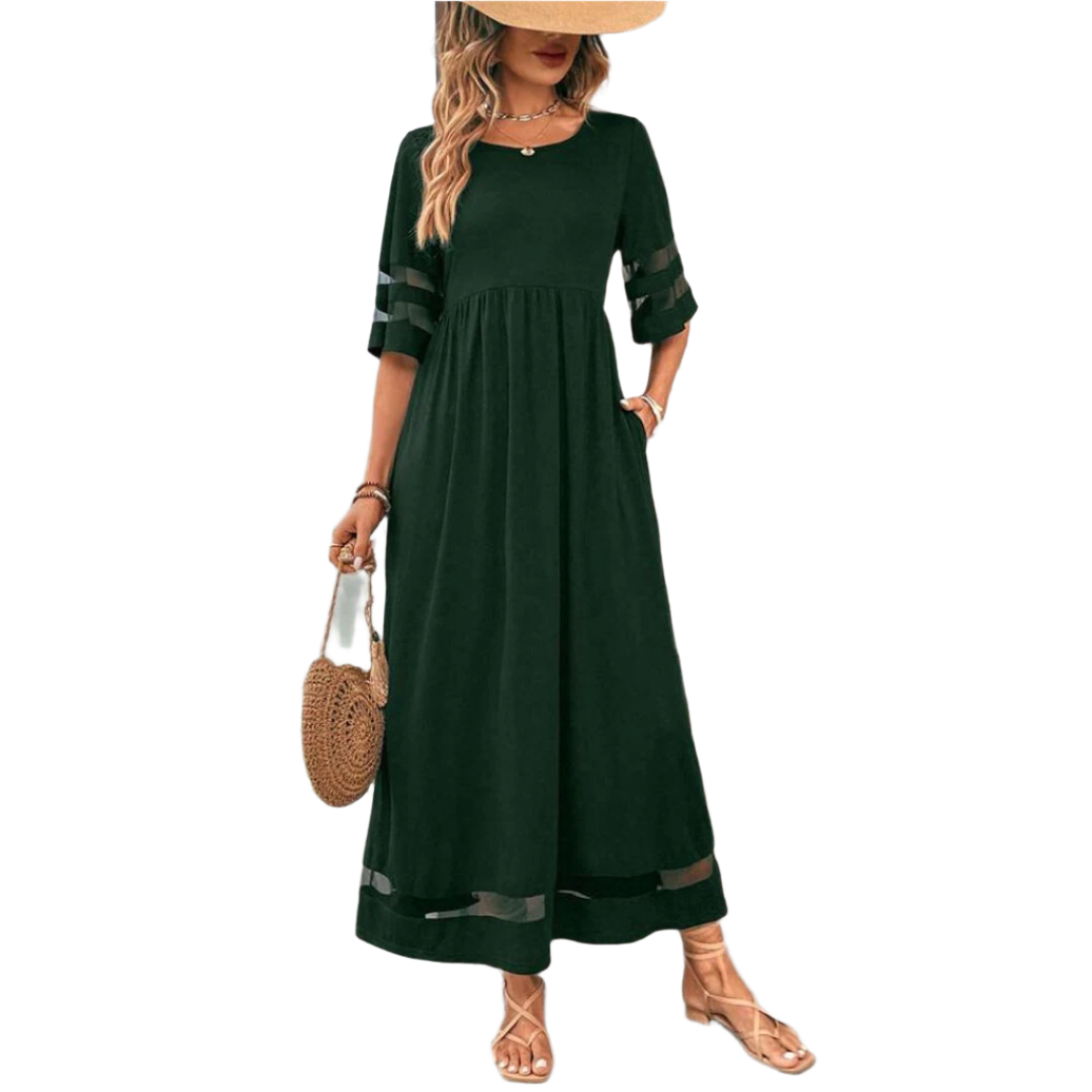 Yuna – Luchtige Dames Maxi Jurk met Zakken
