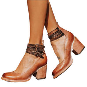 Bianca – Leren Dameslaarzen met Sculpted Design