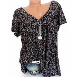 Isabelle – Dames Blouse met Korte Mouwen en V-Hals