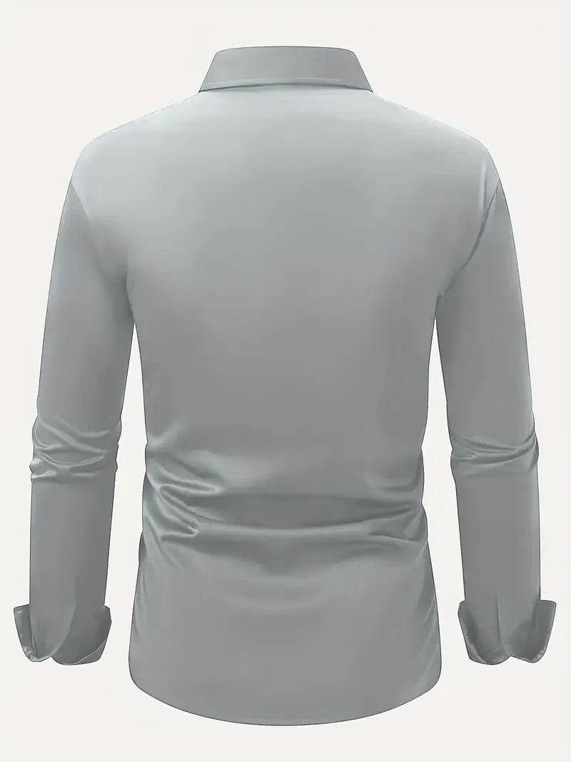 Larry – Slim Fit Heren Overhemd met Lange Mouwen