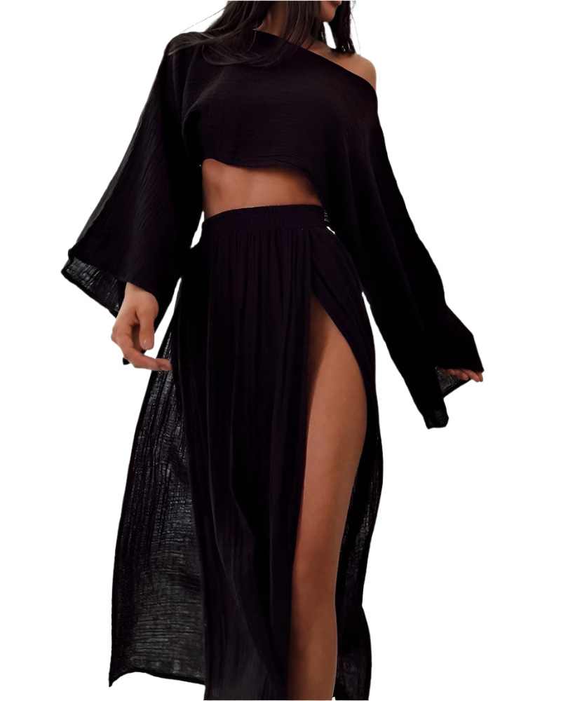 Elena – Boho-Chic Dames Katoenen Rokenset