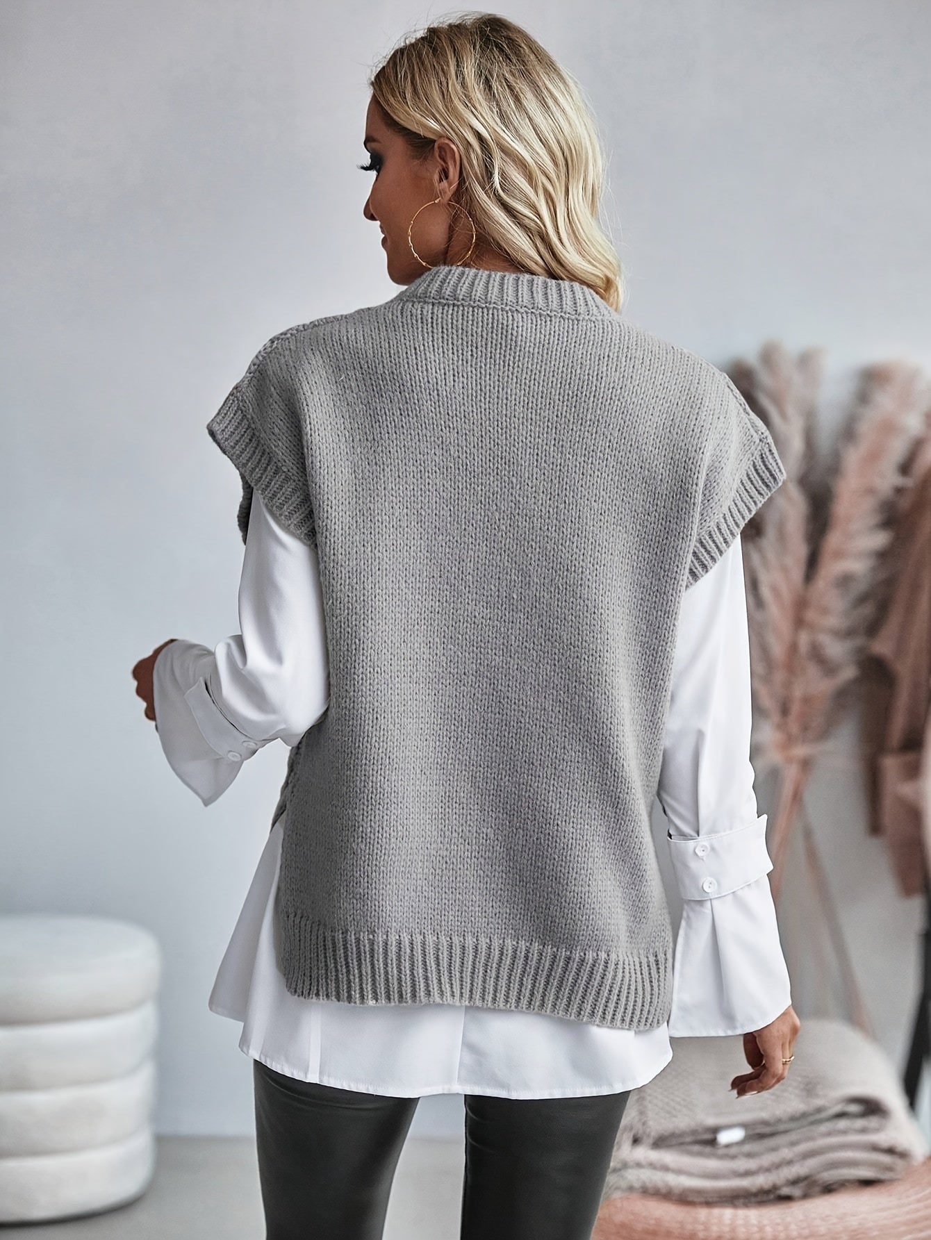 Elena – Mouwloos Gebreid Dames Sweatervest