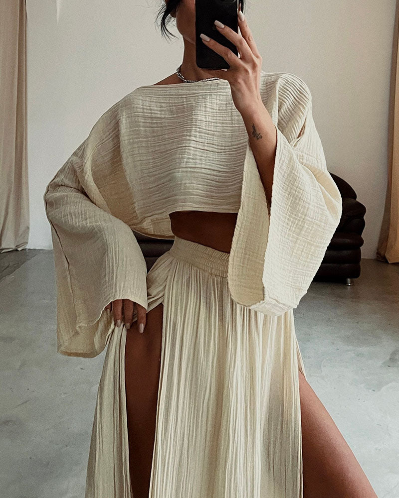 Elena – Boho-Chic Dames Katoenen Rokenset