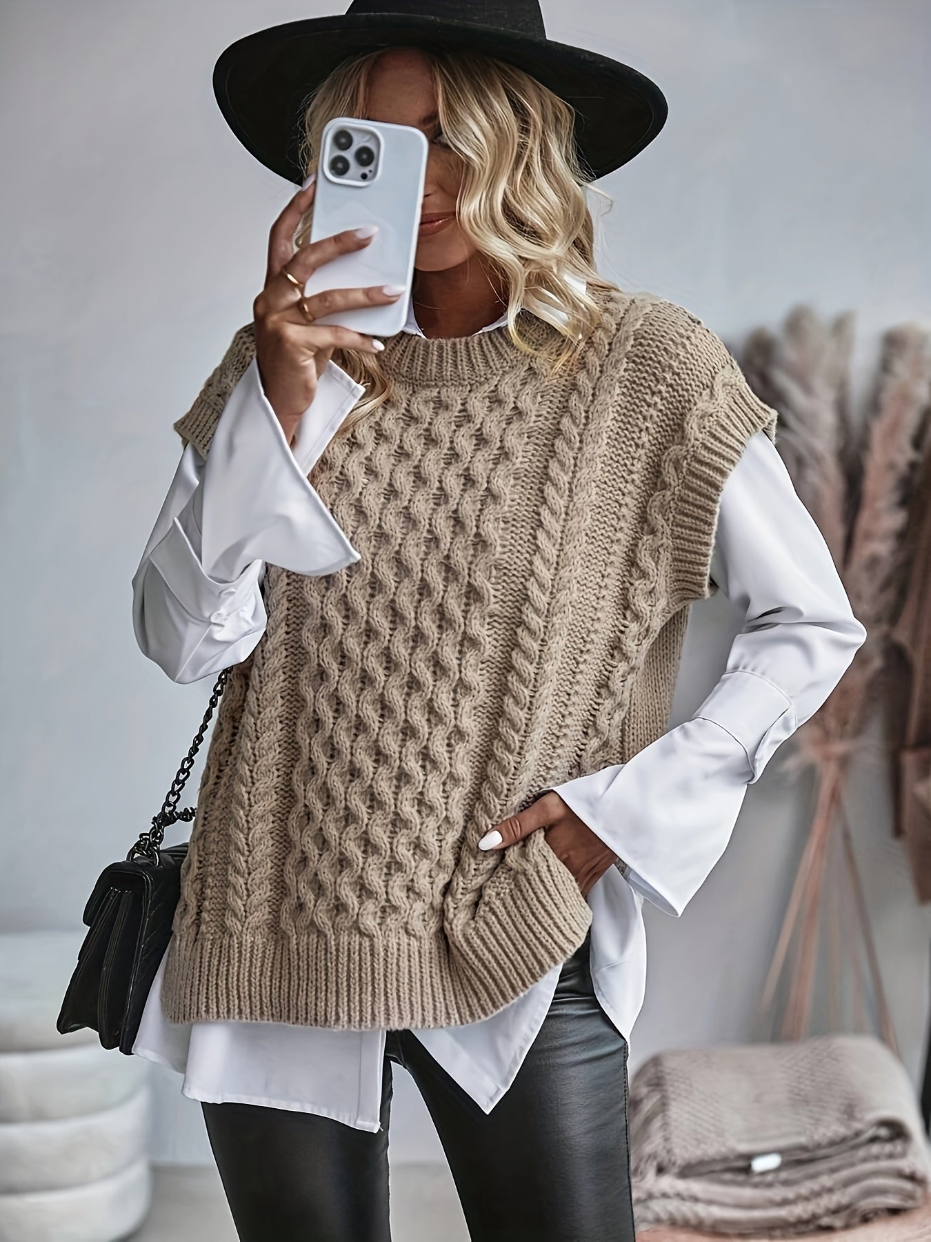 Elena – Mouwloos Gebreid Dames Sweatervest