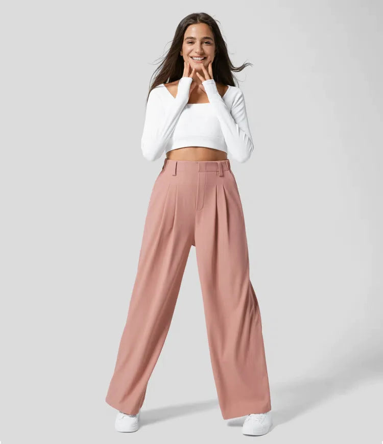 Sinfonia™ Comfort ontmoet moeiteloze stijl in een casual broek met hoge taille