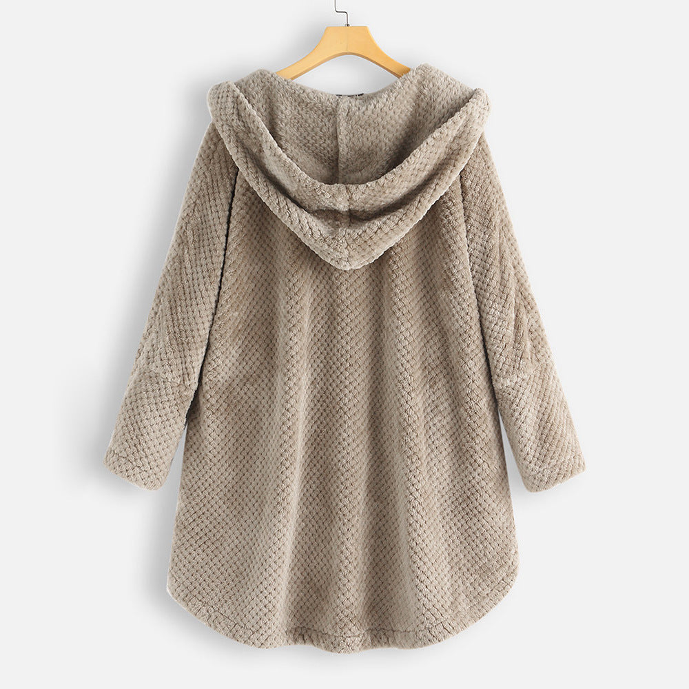 Mona – Teddy Damesjas met Capuchon en Knopen