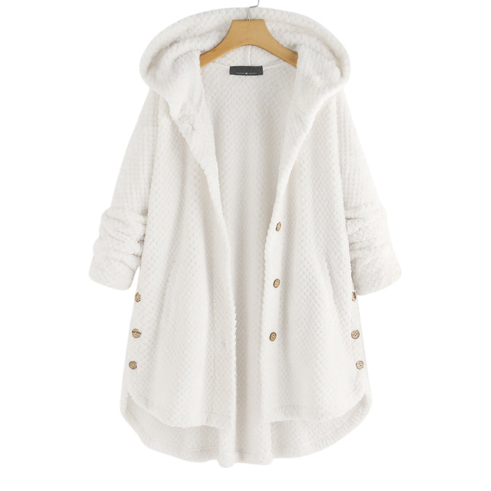 Mona – Teddy Damesjas met Capuchon en Knopen