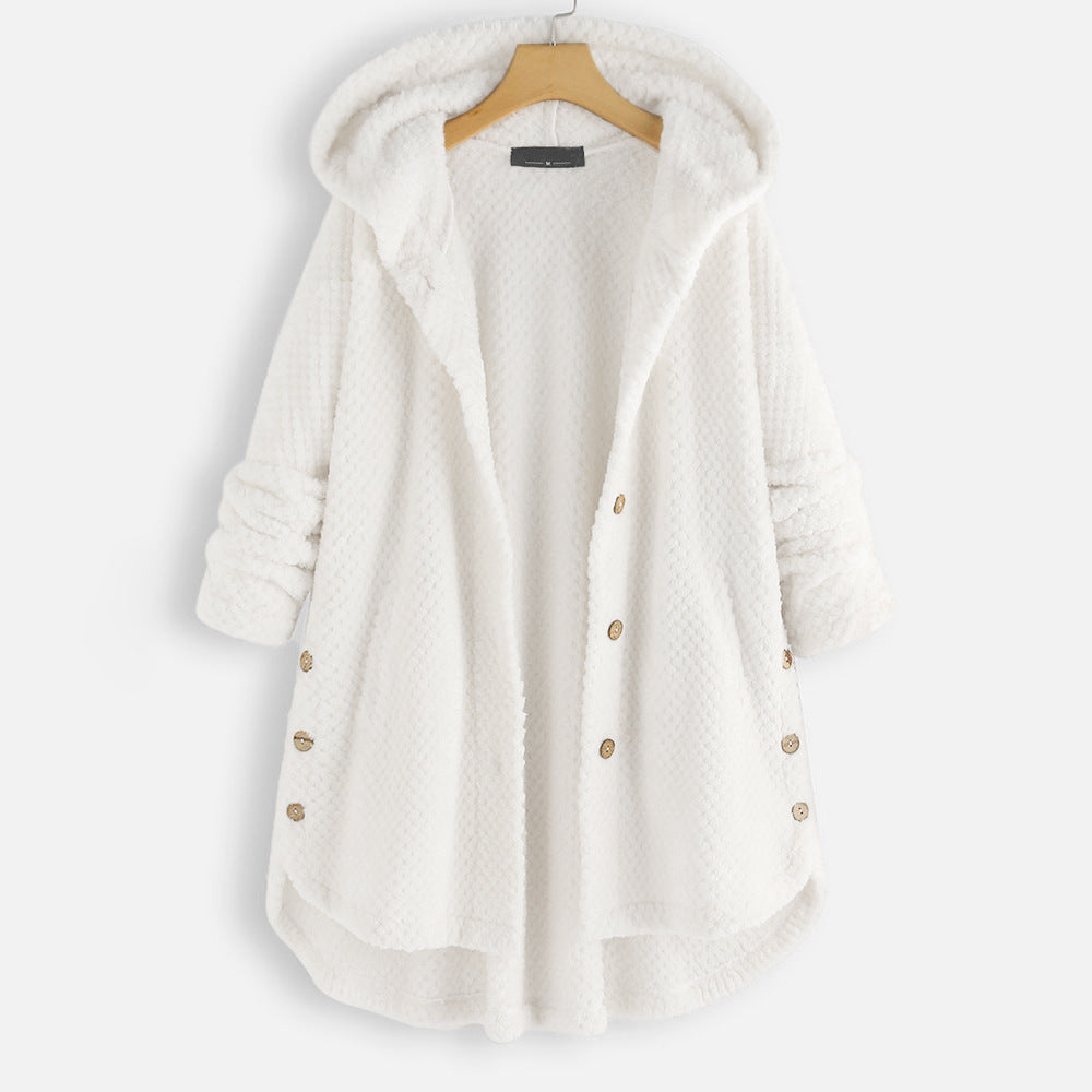 Mona – Teddy Damesjas met Capuchon en Knopen