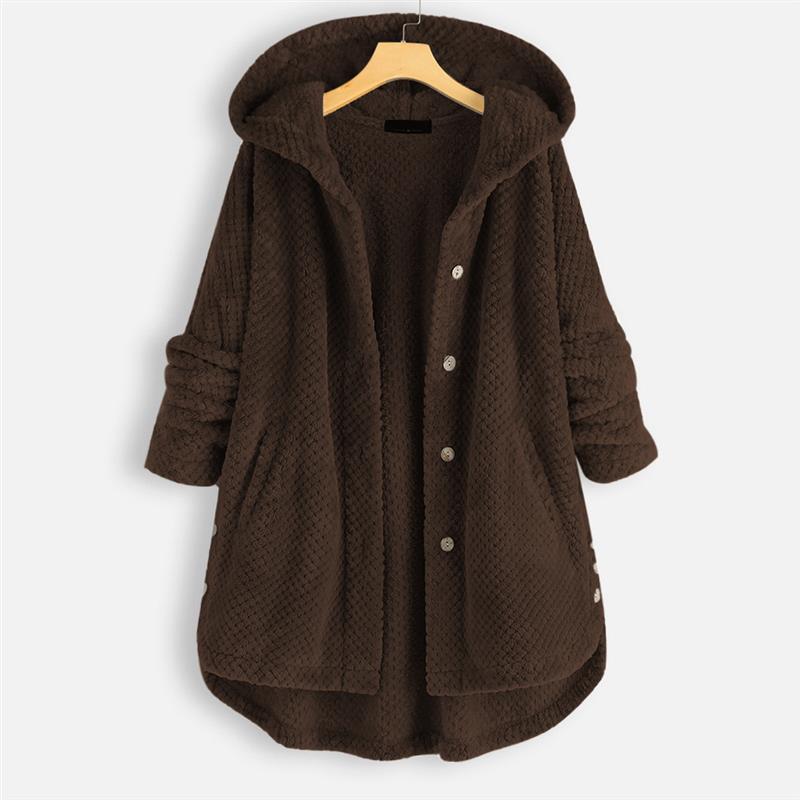 Mona – Teddy Damesjas met Capuchon en Knopen