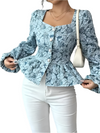 Isabella – Damesblouse met Bloemenprint en Pofmouwen