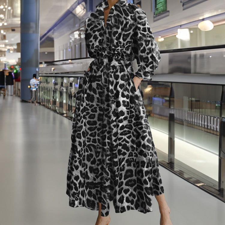 ElenaFerrucci Revers Elastische Taille Swing Jurk Voor Vrouwen