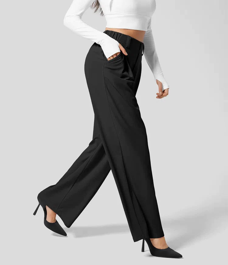 Sinfonia™ Comfort ontmoet moeiteloze stijl in een casual broek met hoge taille