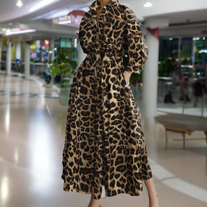 ElenaFerrucci Revers Elastische Taille Swing Jurk Voor Vrouwen