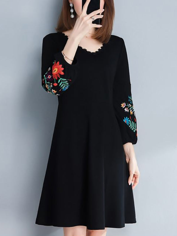 LiviaVoss Ronde Hals Midi Jurk Voor Dames