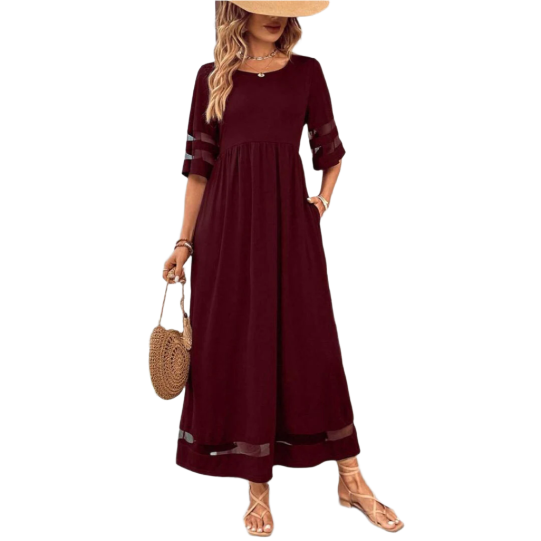 Yuna – Luchtige Dames Maxi Jurk met Zakken