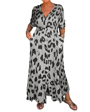 Zaffirio – Boho Elegante Damesjurk met Panterprint