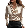 Carolina – Zijdezachte Dames Plisséblouse