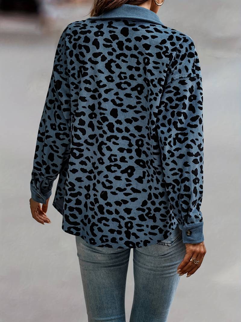 Zyra – Comfortabele Dames Jas met Luipaardprint
