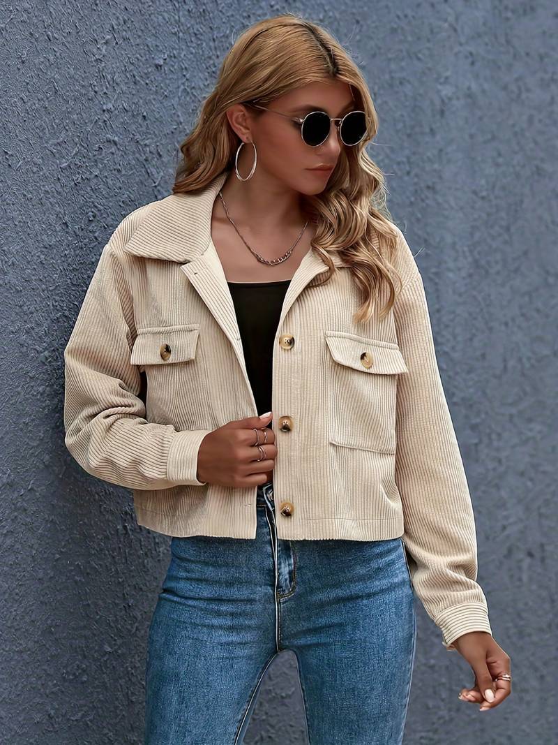 Elena – Korte Corduroy Damesjas