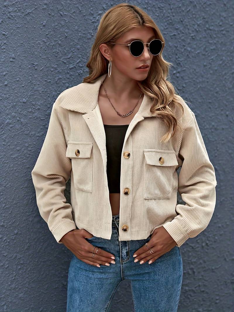 Elena – Korte Corduroy Damesjas