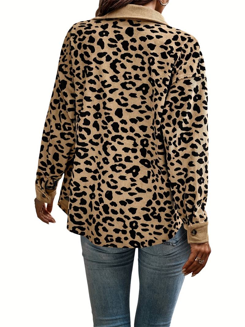 Zyra – Comfortabele Dames Jas met Luipaardprint