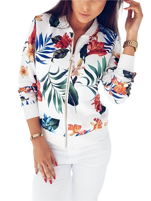 Georgia – Stijlvolle Dames Bomberjack met Bloemenprint