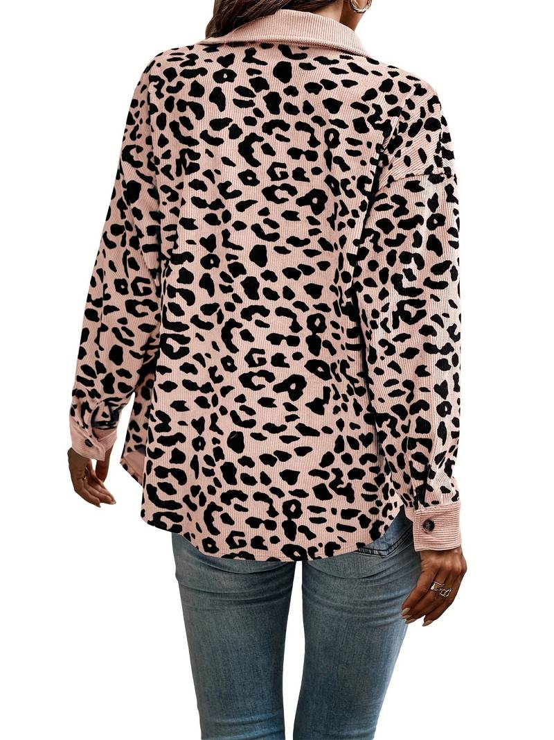 Zyra – Comfortabele Dames Jas met Luipaardprint