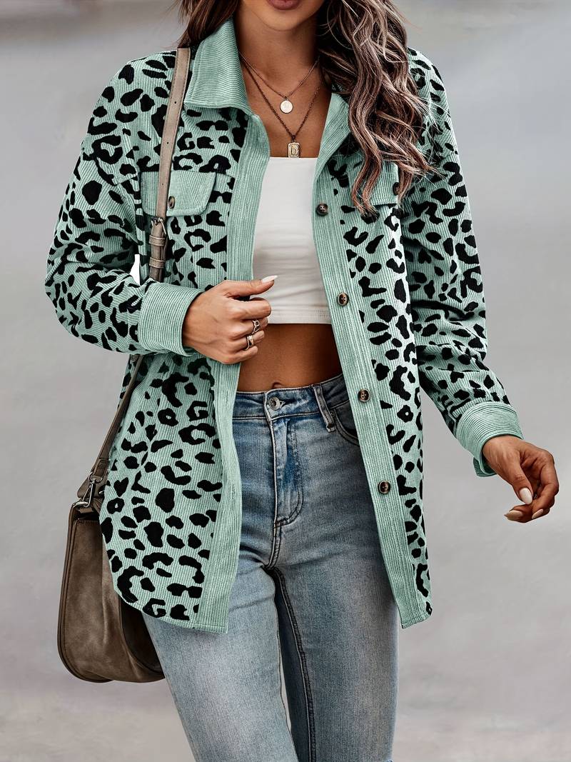 Zyra – Comfortabele Dames Jas met Luipaardprint