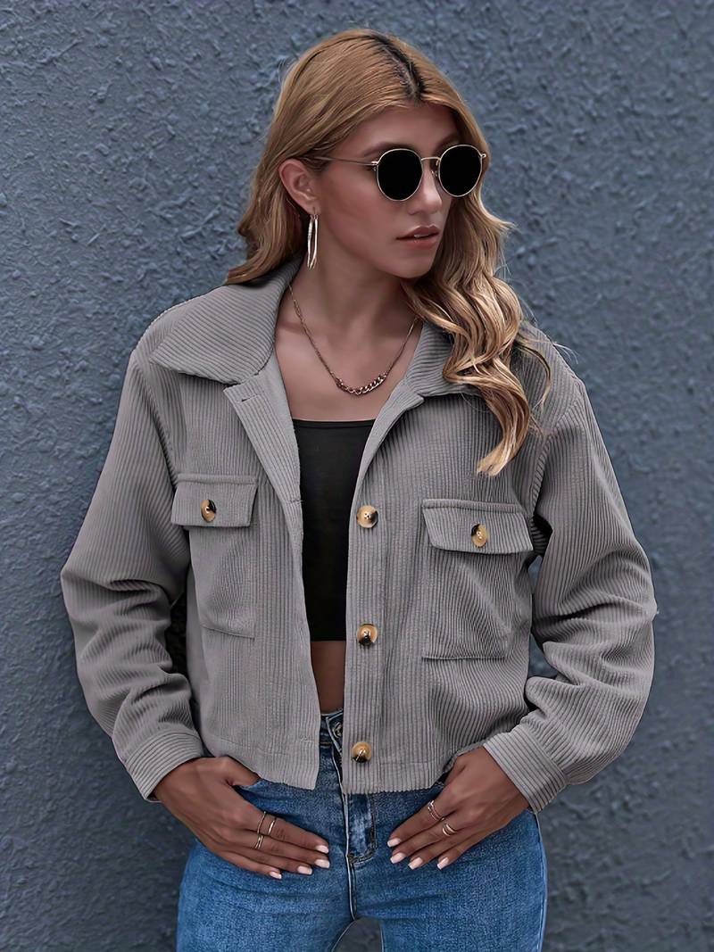 Elena – Korte Corduroy Damesjas