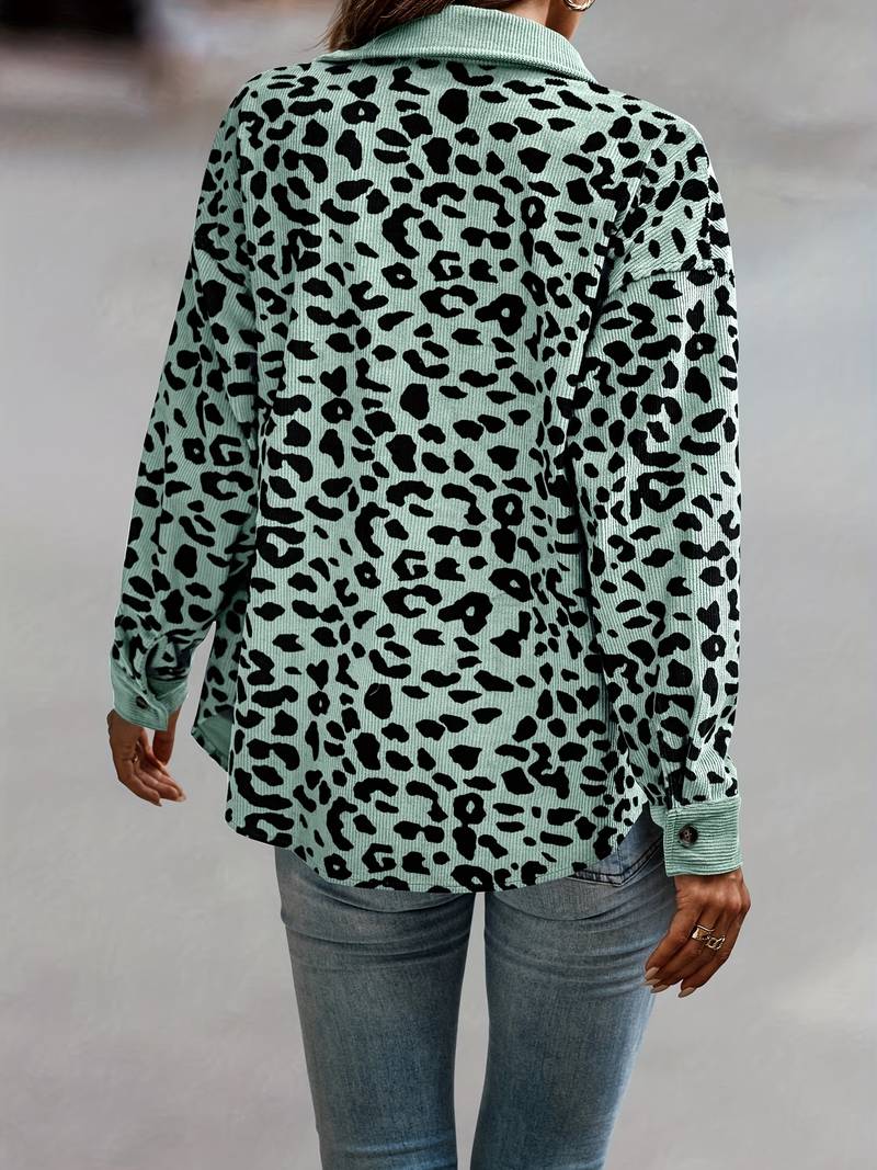 Zyra – Comfortabele Dames Jas met Luipaardprint