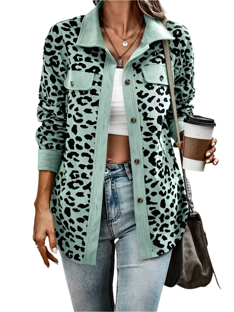 Zyra – Comfortabele Dames Jas met Luipaardprint