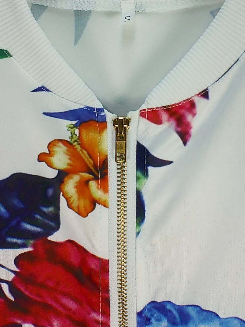Georgia – Stijlvolle Dames Bomberjack met Bloemenprint
