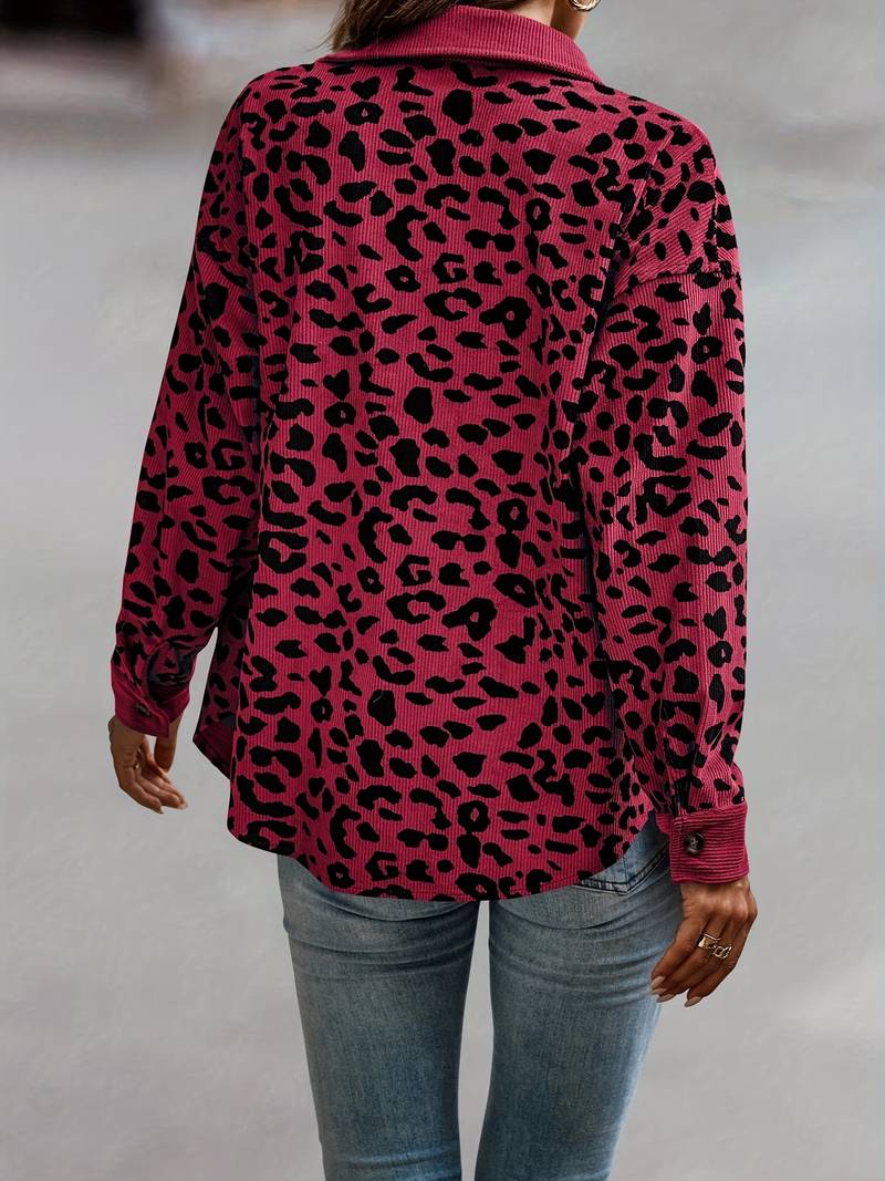 Zyra – Comfortabele Dames Jas met Luipaardprint