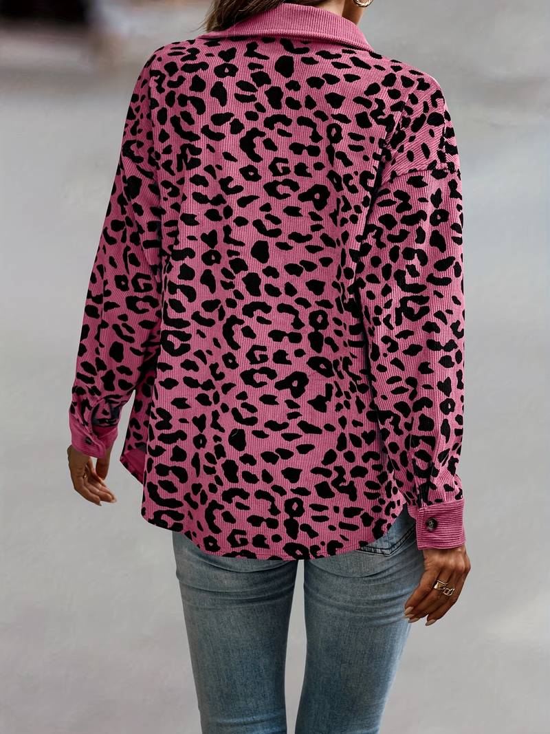 Zyra – Comfortabele Dames Jas met Luipaardprint