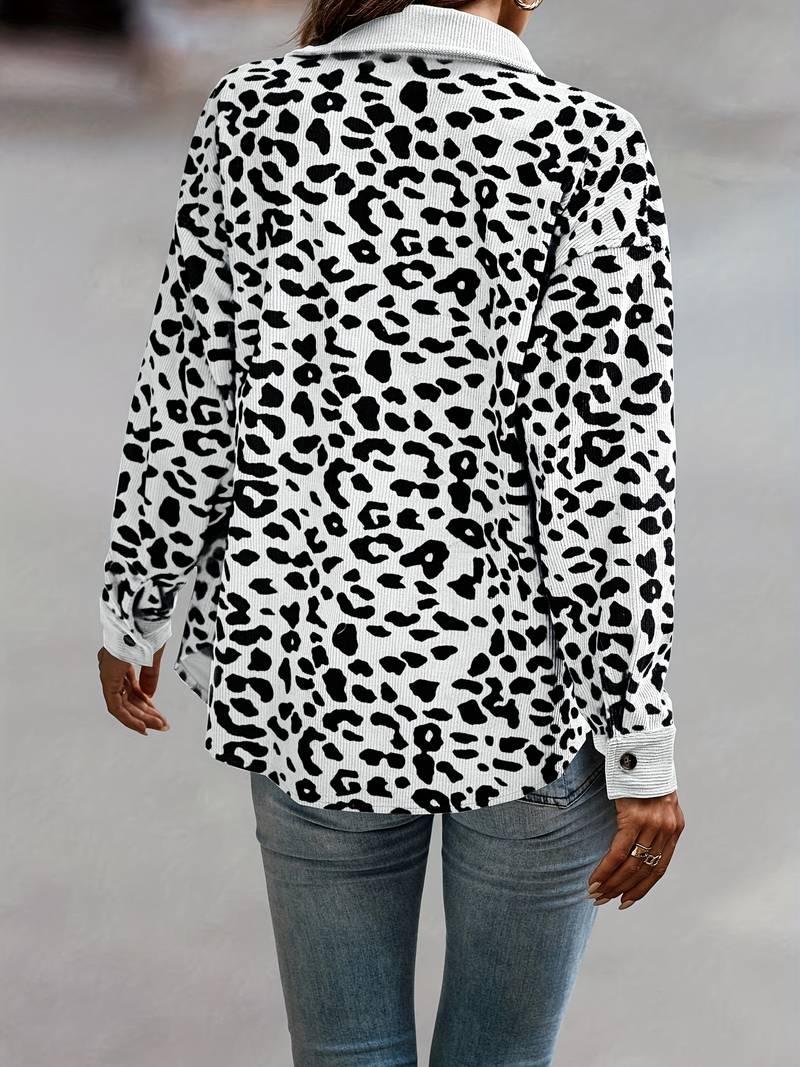 Zyra – Comfortabele Dames Jas met Luipaardprint