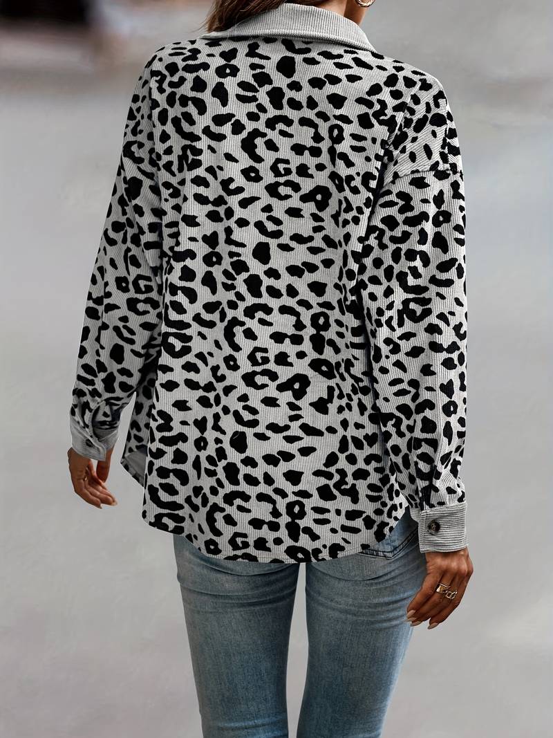Zyra – Comfortabele Dames Jas met Luipaardprint