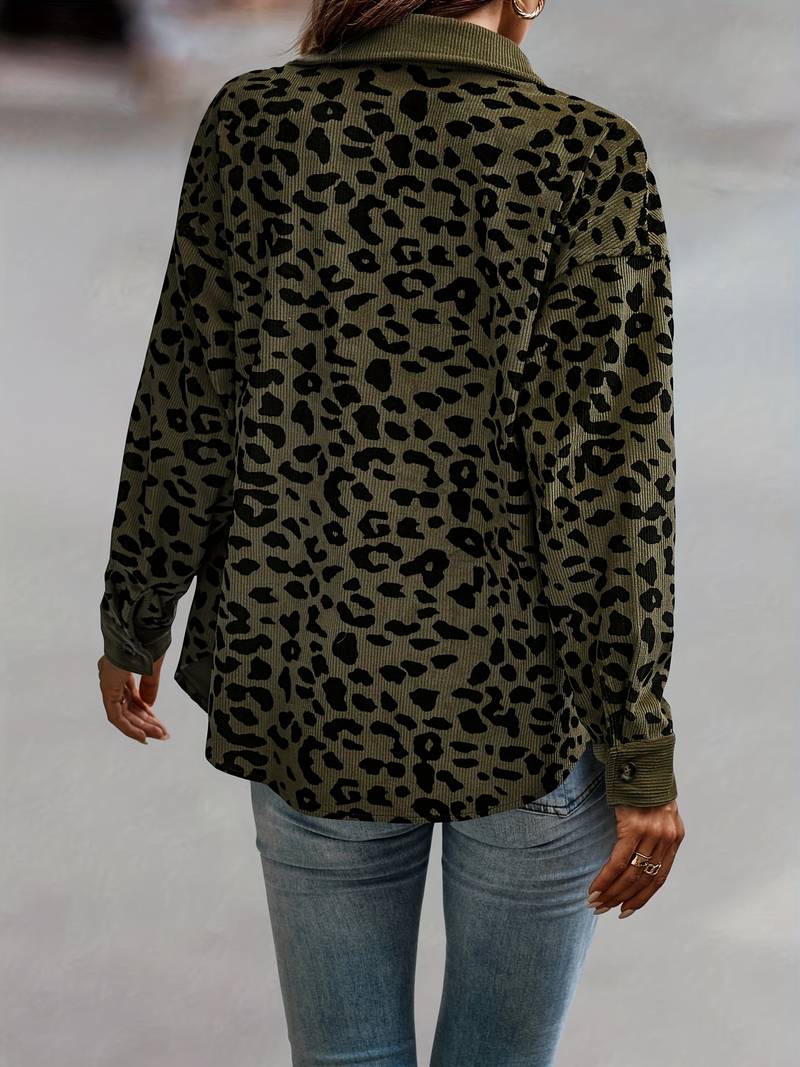 Zyra – Comfortabele Dames Jas met Luipaardprint