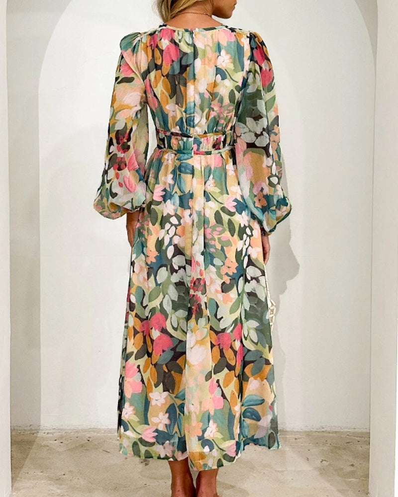 Giulia – V-Hals Bloemenjurk voor Dames