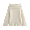 Giulia – Off-Shoulder Dames Gebreide Trui