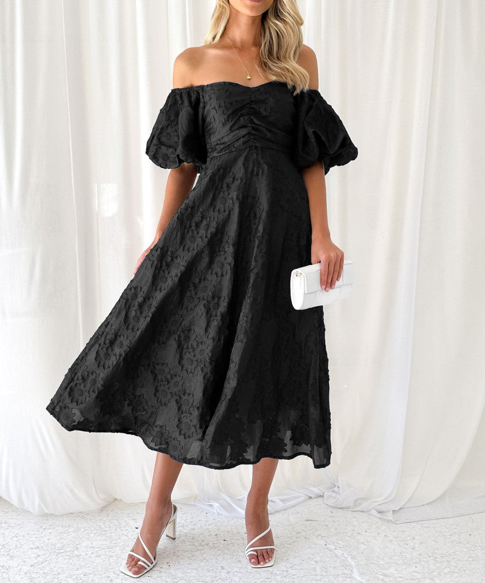 Jemimah – Off-Shoulder Damesjurk van Luchtige Organza