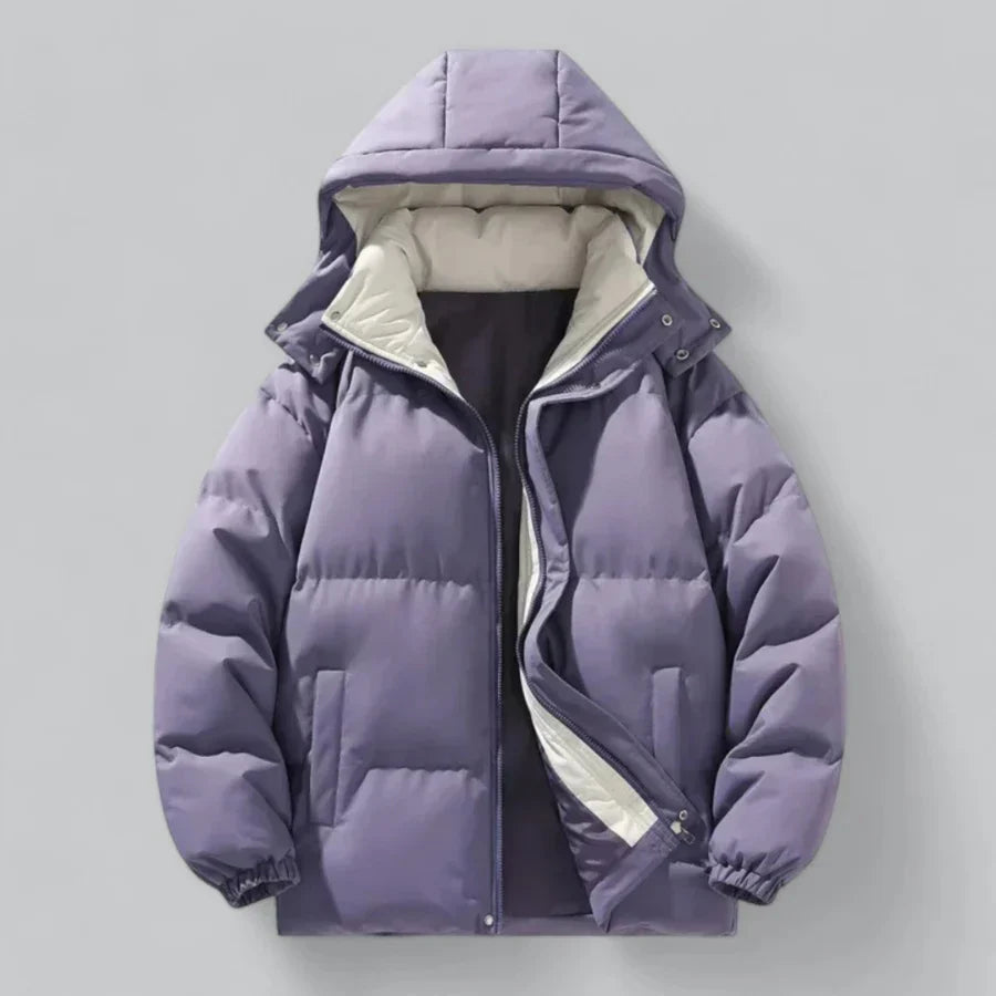 Matteo – Gevoerde Heren Winterjas met Capuchon en Rits