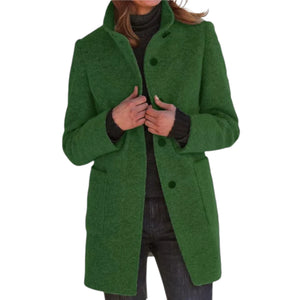 Aurélie – Retro Dames Windjack met Knopen en Stehkragen