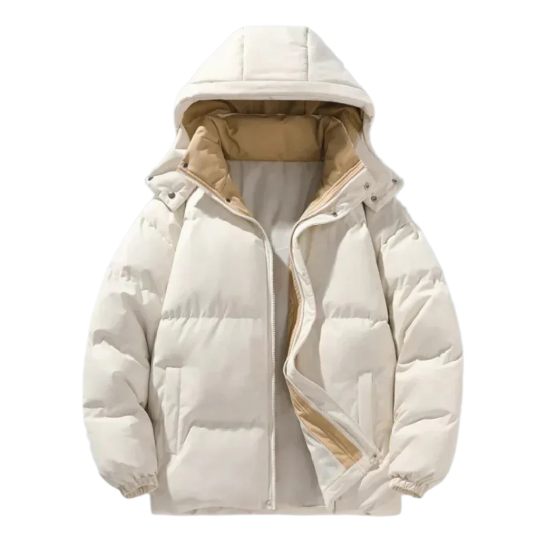 Matteo – Gevoerde Heren Winterjas met Capuchon en Rits