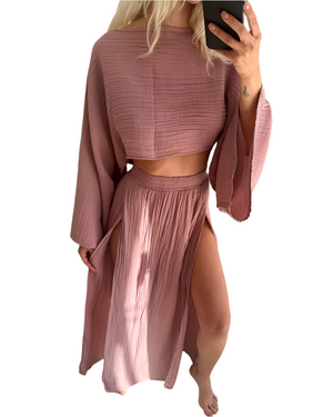 Elena – Boho-Chic Dames Katoenen Rokenset