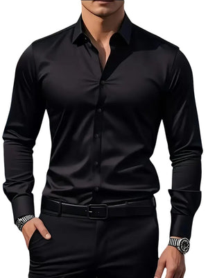Larry – Slim Fit Heren Overhemd met Lange Mouwen