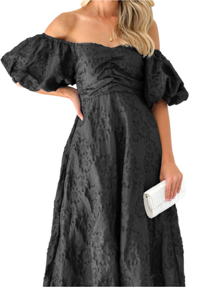 Jemimah – Off-Shoulder Damesjurk van Luchtige Organza