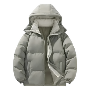 Matteo – Gevoerde Heren Winterjas met Capuchon en Rits